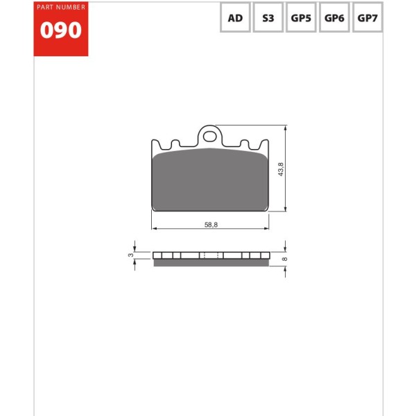 GOLDfren Motorcycle Brake Pad 700090