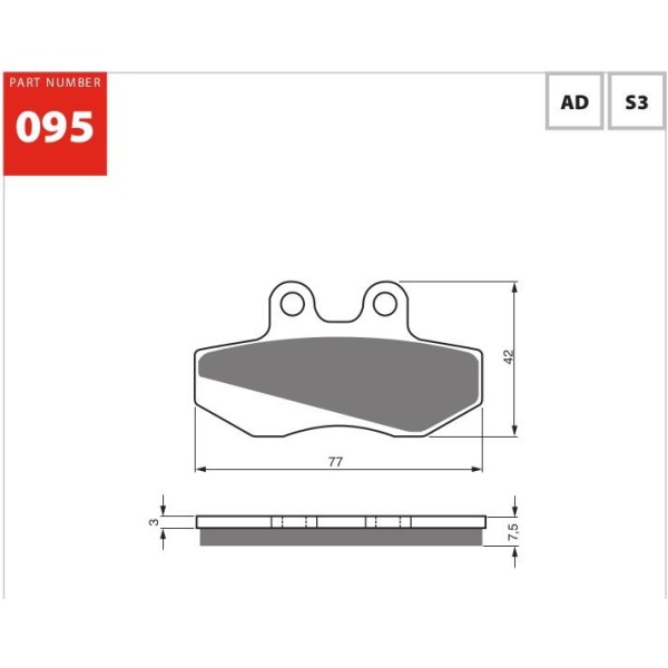 GOLDfren Motorcycle Brake Pad 700095