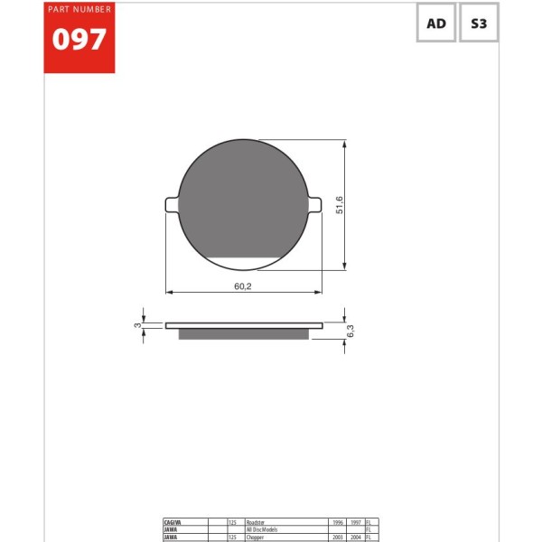 GOLDfren Motorcycle Brake Pad 700097