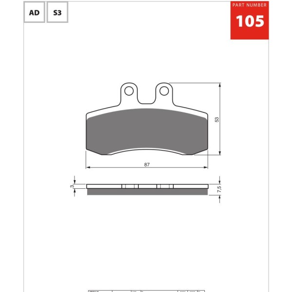 GOLDfren Motorcycle Brake Pad 700105