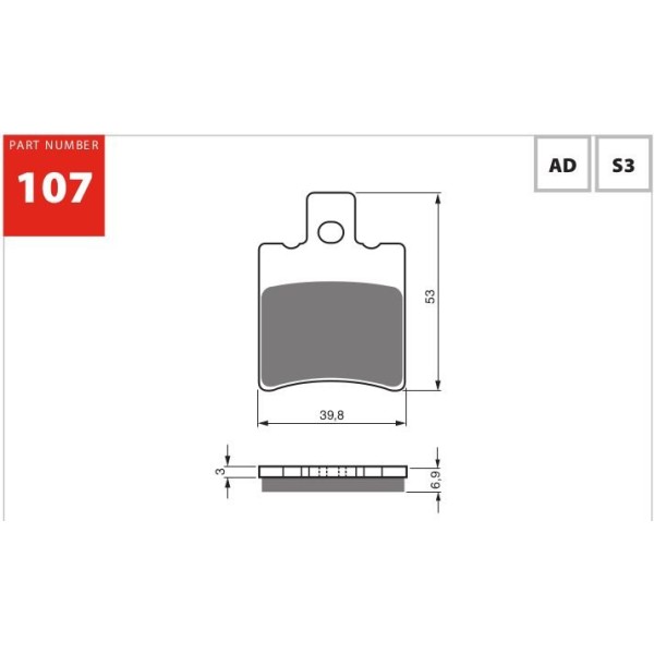 GOLDfren Motorcycle Brake Pad 700107