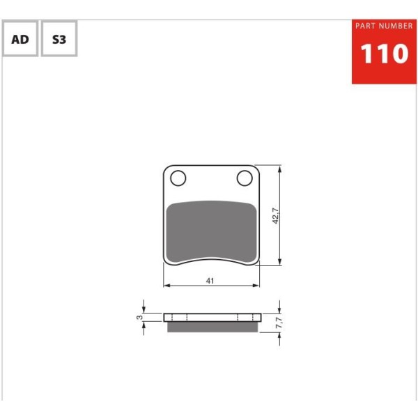 GOLDfren Motorcycle Brake Pad 700110