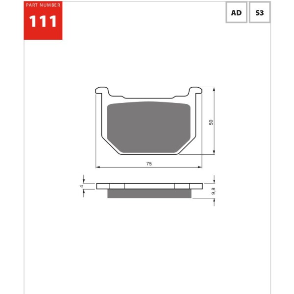 GOLDfren Motorcycle Brake Pad 700111