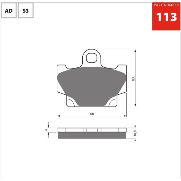 GOLDfren Motorcycle Brake Pad 700113