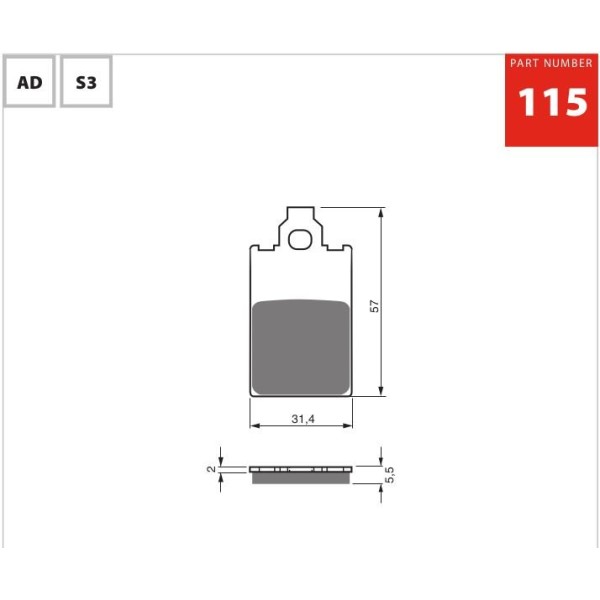 GOLDfren Motorcycle Brake Pad 700115