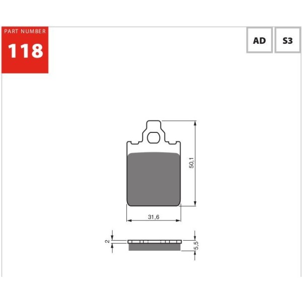 GOLDfren Motorcycle Brake Pad 700118