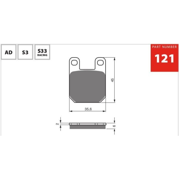 GOLDfren Motorcycle Brake Pad 700121