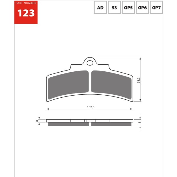 GOLDfren Motorcycle Brake Pad 700123