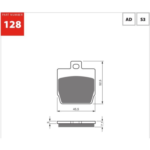 GOLDfren Motorcycle Brake Pad 700128