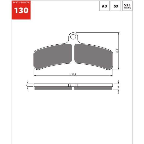 GOLDfren Motorcycle Brake Pad 700130