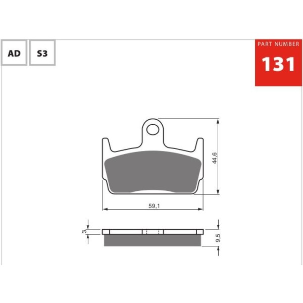 GOLDfren Motorcycle Brake Pad 700131