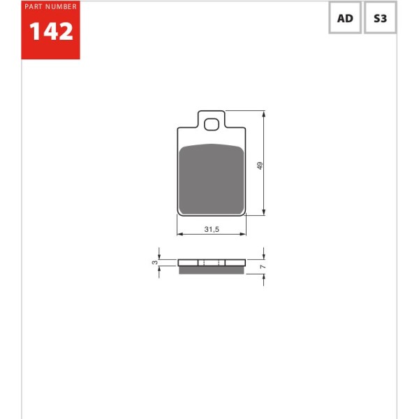 GOLDfren Motorcycle Brake Pad 700142