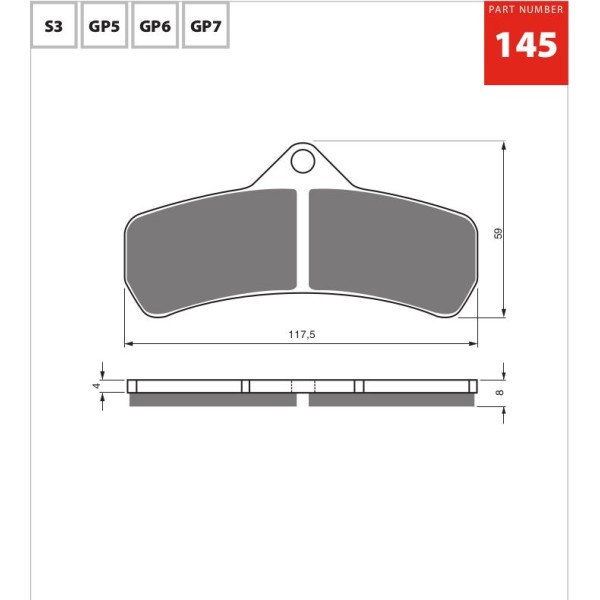 GOLDfren Motorcycle Brake Pad 700145