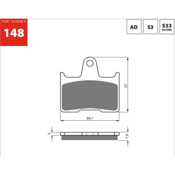 GOLDfren Motorcycle Brake Pad 700148