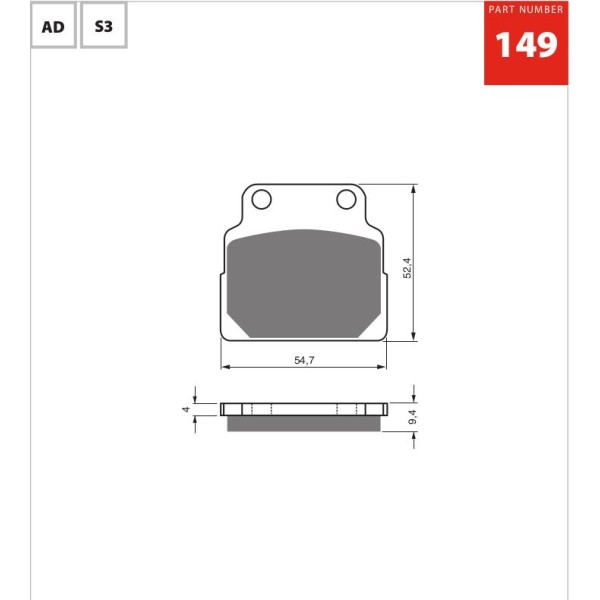 GOLDfren Motorcycle Brake Pad 700149