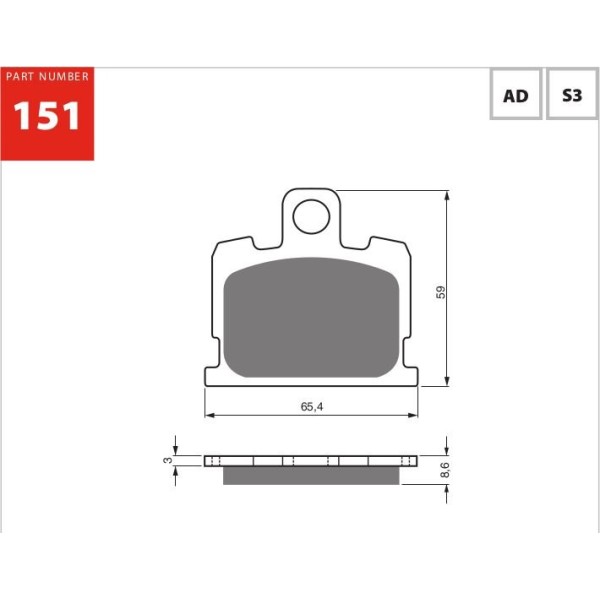 GOLDfren Motorcycle Brake Pad 700151