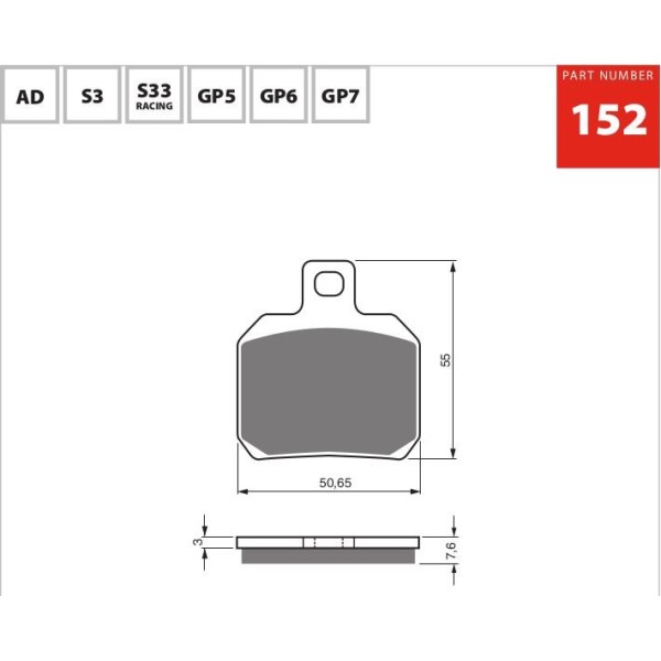 GOLDfren Motorcycle Brake Pad 700152