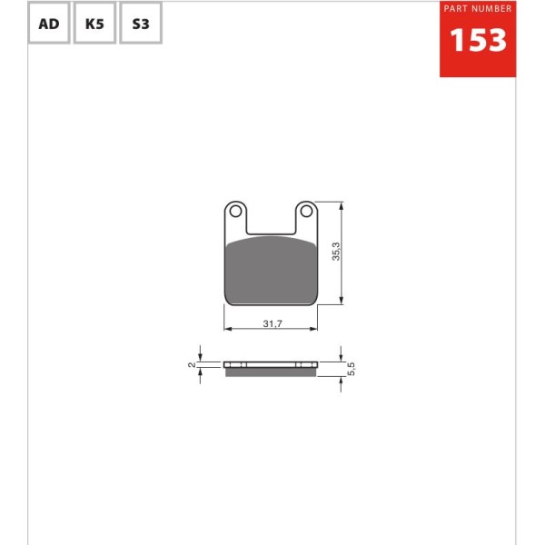 GOLDfren Motorcycle Brake Pad 700153