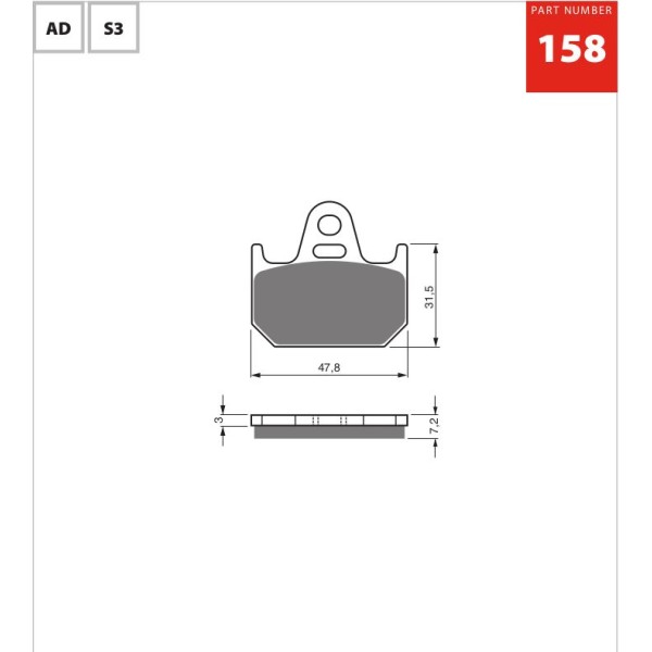 GOLDfren Motorcycle Brake Pad 700158