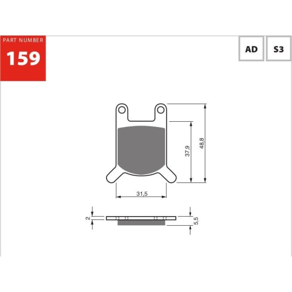 GOLDfren Motorcycle Brake Pad 700159