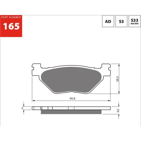 GOLDfren Motorcycle Brake Pad 700165