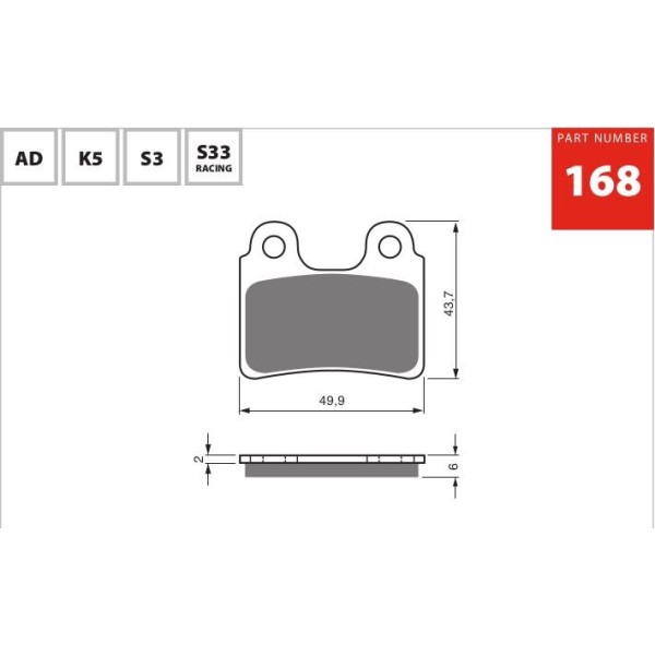 GOLDfren Motorcycle Brake Pad 700168