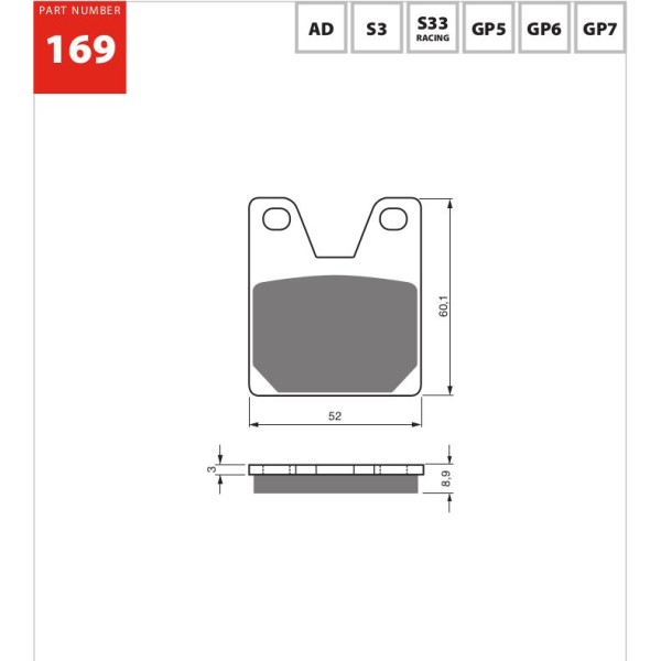 GOLDfren Motorcycle Brake Pad 700169