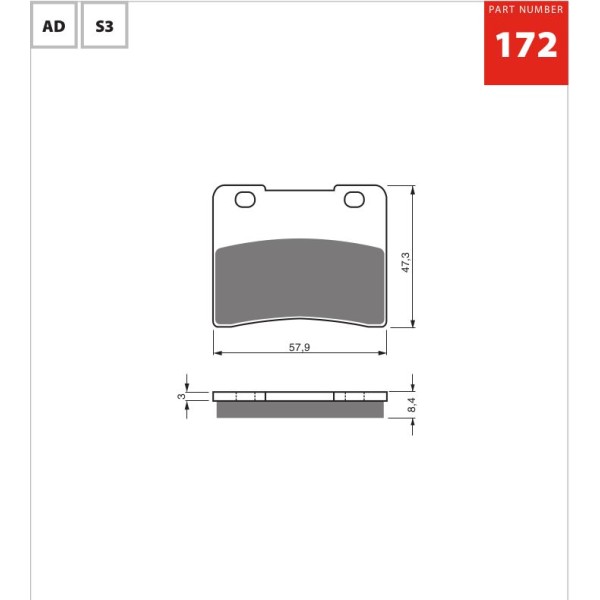 GOLDfren Motorcycle Brake Pad 700172