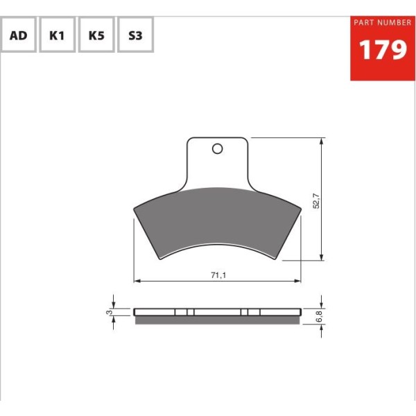 GOLDfren Motorcycle Brake Pad 700179