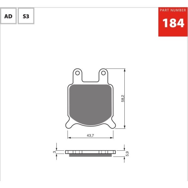 GOLDfren Motorcycle Brake Pad 700184