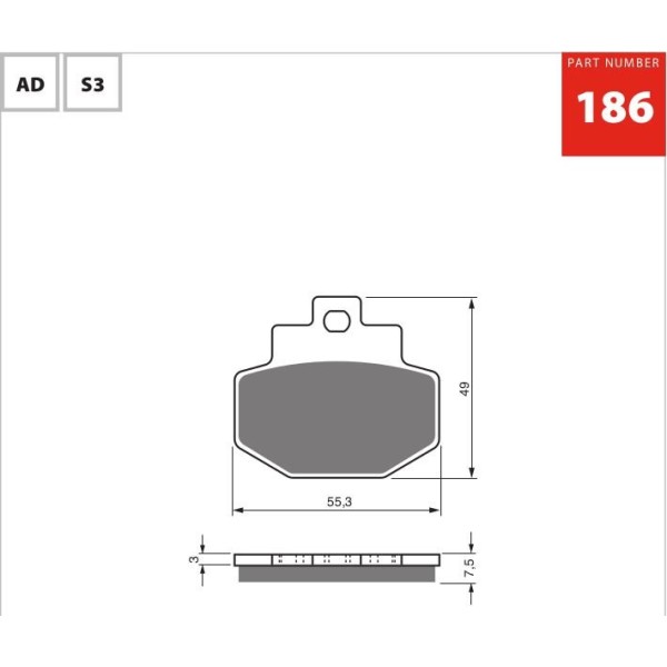 GOLDfren Motorcycle Brake Pad 700186