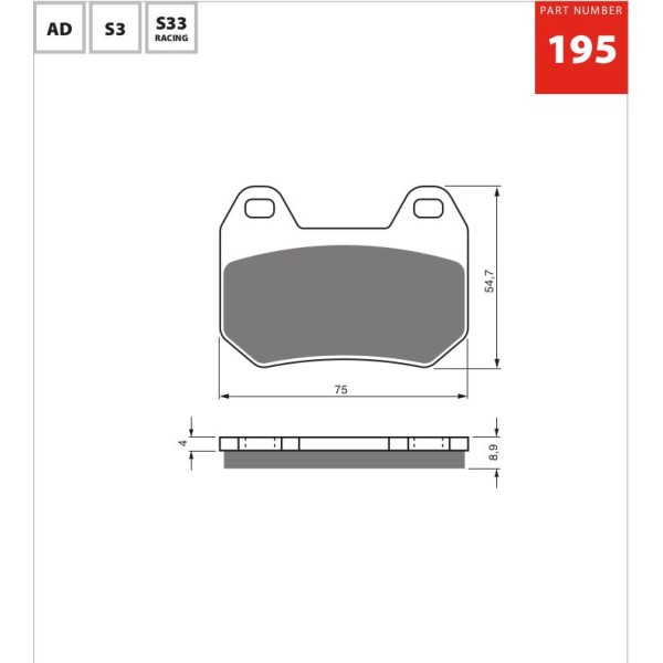 GOLDfren Motorcycle Brake Pad 700195