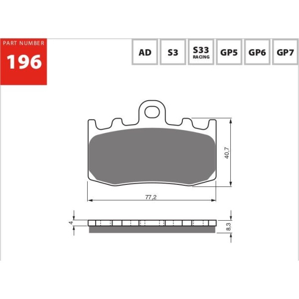 GOLDfren Motorcycle Brake Pad 700196