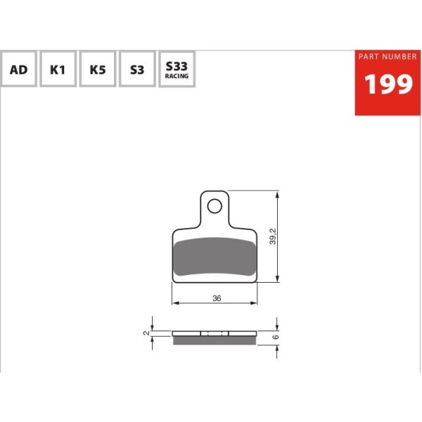 GOLDfren Motorcycle Brake Pad 700199