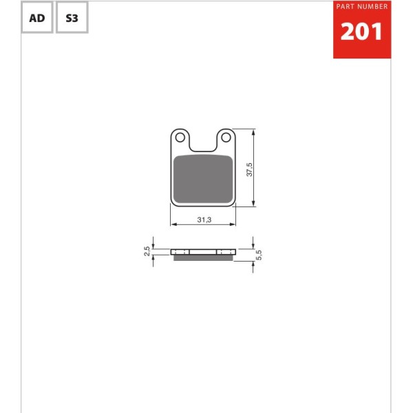 GOLDfren Motorcycle Brake Pad 700201
