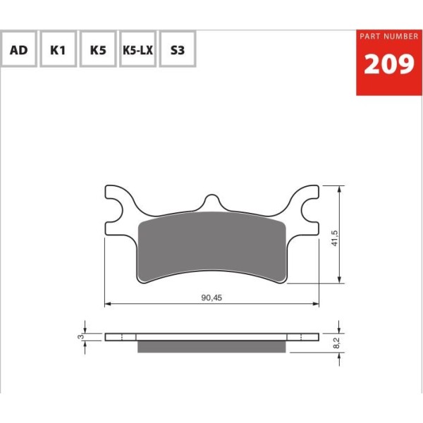GOLDfren Motorcycle Brake Pad 700209