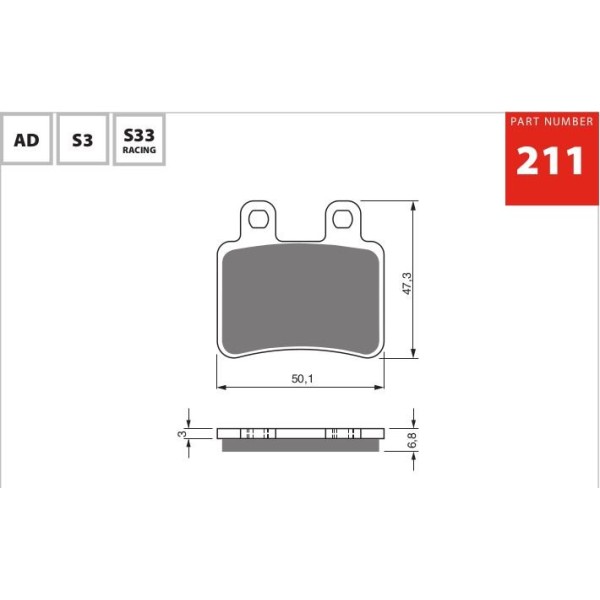 GOLDfren Motorcycle Brake Pad 700211
