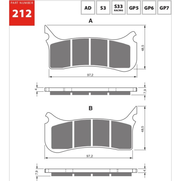 GOLDfren Motorcycle Brake Pad 700212