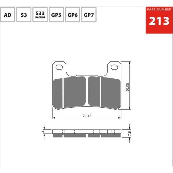 GOLDfren Motorcycle Brake Pad 700213