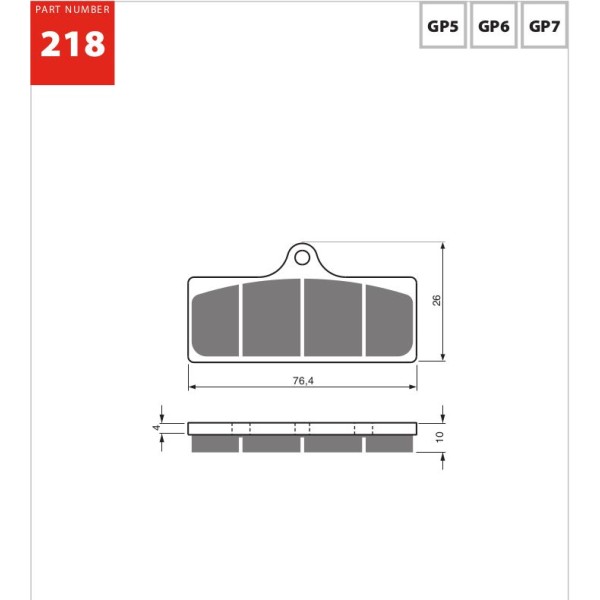 GOLDfren Motorcycle Brake Pad 700218
