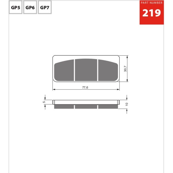 GOLDfren Motorcycle Brake Pad 700219