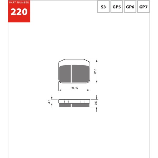 GOLDfren Motorcycle Brake Pad 700220
