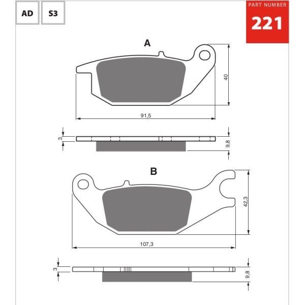 GOLDfren Motorcycle Brake Pad 700221