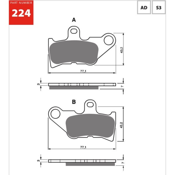 GOLDfren Motorcycle Brake Pad 700224