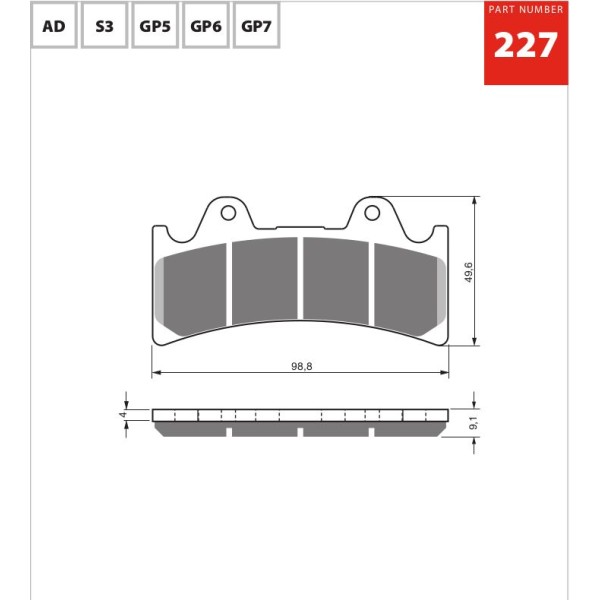 GOLDfren Motorcycle Brake Pad 700227
