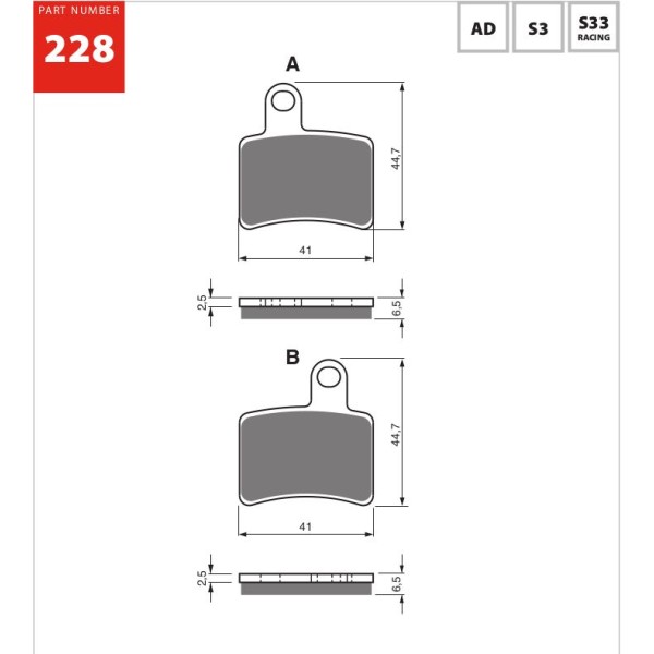 GOLDfren Motorcycle Brake Pad 700228