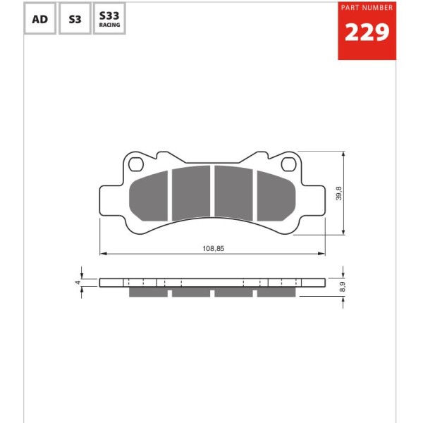 GOLDfren Motorcycle Brake Pad 700229