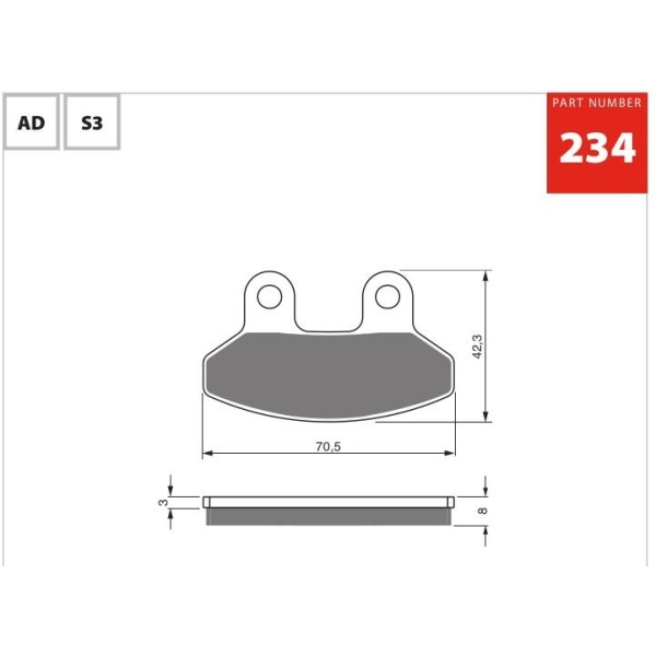 GOLDfren Motorcycle Brake Pad 700234