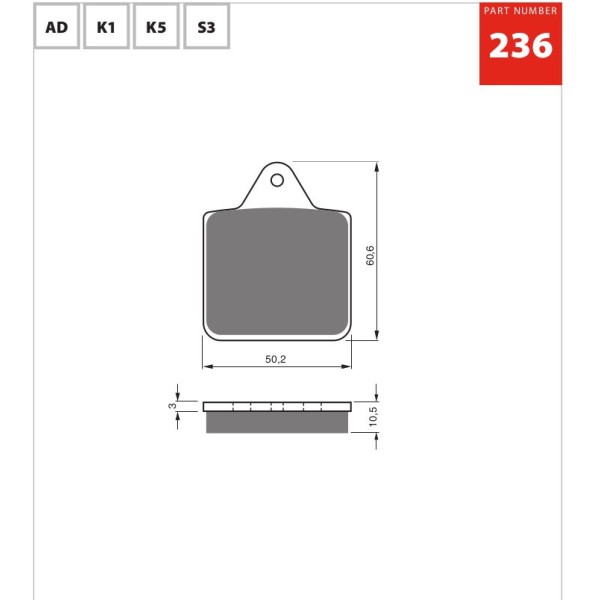 GOLDfren Motorcycle Brake Pad 700236