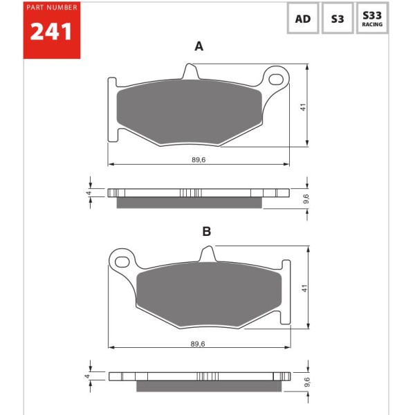 GOLDfren Motorcycle Brake Pad 700241